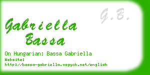 gabriella bassa business card